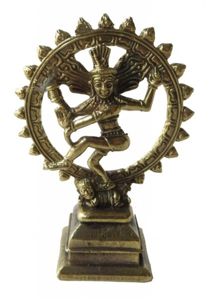 Shiva Narteshwara – Der kosmische Tänzer aus Messing (6,5 cm)